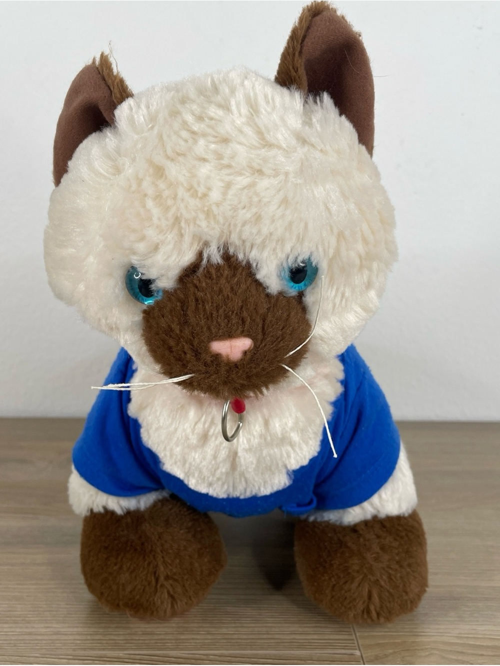 Build-A-Bear Promise Pets Siamese Himalayan Cat Plush Blue T-Shirt BAB 11"
